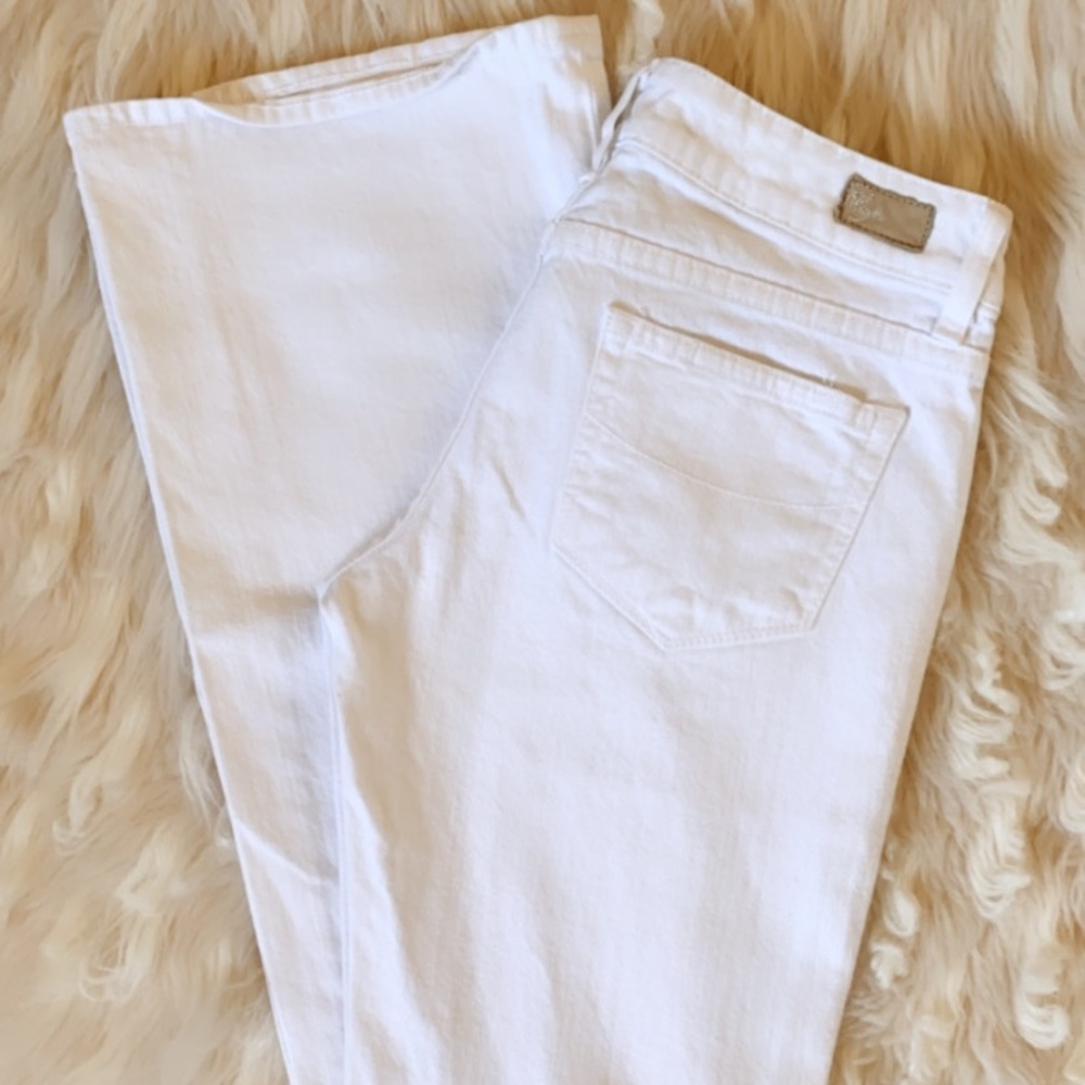Paige Lauren Cayon low rise White bootcut Jeans - Picture 3 of 9